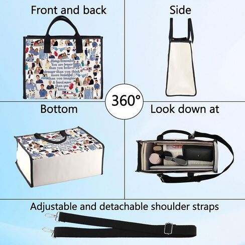 LEVLO Grey's TV Show Cosmetic Make Up Bag Derek and Meredith Inspired Fans Gift You Are Braver Stronger Smarter Than You Think Girls Grey's Zipper Pouch Bag For Best Friend Family(Grey's Bag) in Saudi Arabia