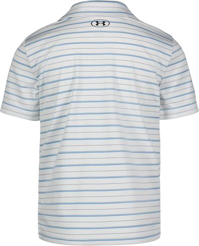 Under Armour Boys' Short Sleeve Ua Match Polo Collared Shirt, Chest Logo, Soft & Comfortable, Carolina Blue, 4 in Saudi Arabia
