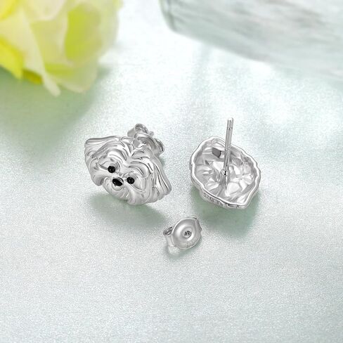 Bernese Mountain Dog Earrings 925 Sterling Silver Dog Stud Earrings Cute Animal Dog Jewelry Gifts for Girls Women in Saudi Arabia
