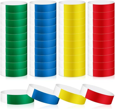 200PCS Colored Wristbands for Events Paper Wrist Bands Lightweight Concert Wristbands Neon Color Adhesive Wrist Bands Waterproof Hand Bands Carnival in Saudi Arabia