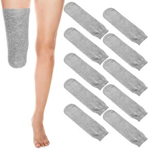 Bunnycool 10 Pcs Prosthetic Stump Shrinkers Amputee Socks Stump Shrinker Socks Prosthetic Socks for Men Women (Gray Color)