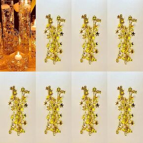 Glitter Star Sticks for Floating Candle Centerpieces for Table Wedding Christmas, 12 Pcs 38 Inch Submersible Vase Filler for Water Centerpiece (Dark Gold)