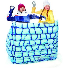 Inflatable Jumbo Snow Bunker- The Ultimate Snowball Fight Bunker to Protect You from Incoming snowballs- Portable Snowball Defence for Winter Fun.