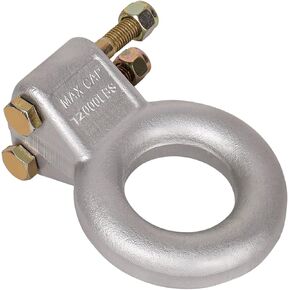 48660 Raw Steel Pintle Hitch Lunette Ring 3-Inch ID, 24,000 lbs, Channel Mount Required