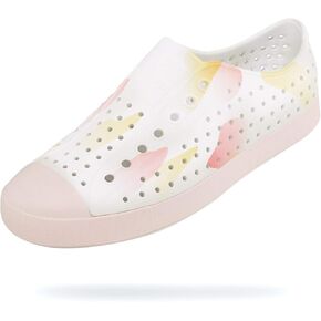 Native Shoes, Jefferson, Lightweight Sneaker for Adults, Milk Pink/Shell White, 9 M US Women/7 M US Men