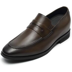 CHAMARIPA Elevator Shoes for Men - Height Increasing Shoes with Genuine Leather Lining Easy Slip on Designed Loafer 1.97/2.36/2.76 inch Taller