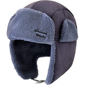 Winter Down Hat Waterproof Trooper Trapper Water Repellent Windproof Duck Down for　Men Women Kids