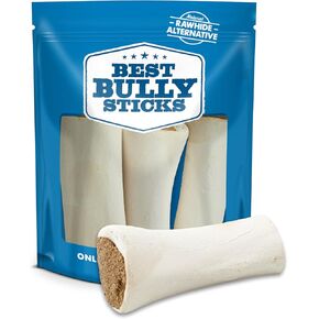 Best Bully Sticks 5 to 6 Inch Chicken & Apple Stuffed Shin Bones - USA Baked & Packed Shin Bones for Dogs - Highly Digestible Fillings, Long Lasting and Refillable - 5 Pack