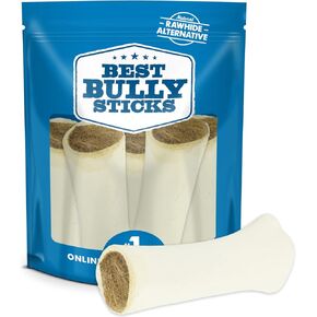 Best Bully Sticks 5 to 6 Inch Chicken & Apple Stuffed Shin Bones - USA Baked & Packed Shin Bones for Dogs - Highly Digestible Fillings, Long Lasting and Refillable - 5 Pack in Kuwait