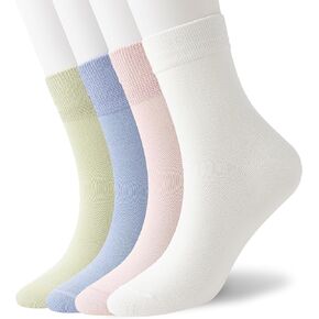 DAUCO 6 Pairs Womens Crew Socks Thin Cotton Socks Above Ankle Crew Socks Soft Cotton Bootie Socks Size 5-9