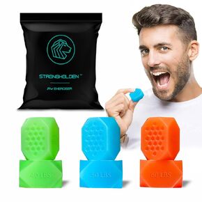 Upgraded Jaw Exerciser for Men & Women - 3 Levels Jawline Exerciser for Beginner, Intermediate & Advance Users - Jaw Toner for Men & Women, Jawstyle and Jaw Trainer (3 Levels - Improved Durability)