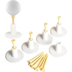 Rubber Golf Holder Set for Driving Range, Golf Rubber Tees Practice for Golf Hitting Mats Outdoor Indoor, 1.5 Inch Holder Tees, Universal with Artificial Turf Golf Mats