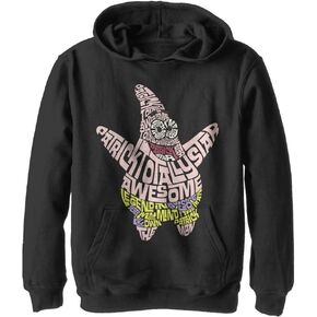 Nickelodeon Kids' Spongebob Squarepants Patrick Text Youth Pullover Hoodie, Navy Blue Heather, Small