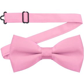 Luckyvestir Mens Bow Tie, Solid Bow Ties for Men, Pre-tied Black Bowties Men for Tuxedo Business Daily