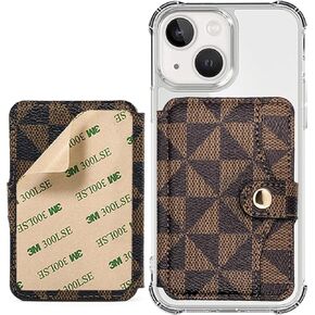 M-Plateau Card Holder for Back of Phone with 3M Adhesive, Phone Credit Card Holder Stick On & Phone Wallet Black