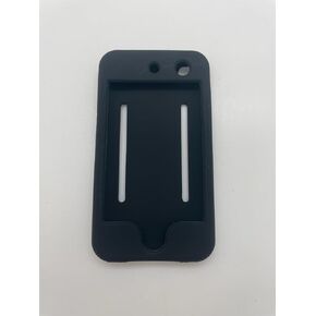 Silicone Case for iPod touch 4th Generation, BLACK, with elastic strap for securing to your arm (screensaver not included).