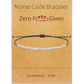Morse Code Bracelets for Women Men Friends Titanium Steel Beaded Bracelets Inspirational Gifts Handmade Jewelry for Women