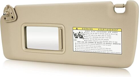 Beige Driver Left Side Sun Visor Replacement Compatible with 2004 2005 2006 2007 Toyota Highlander Replace 74320-48260-A0 74310-48220-A0 in Kuwait