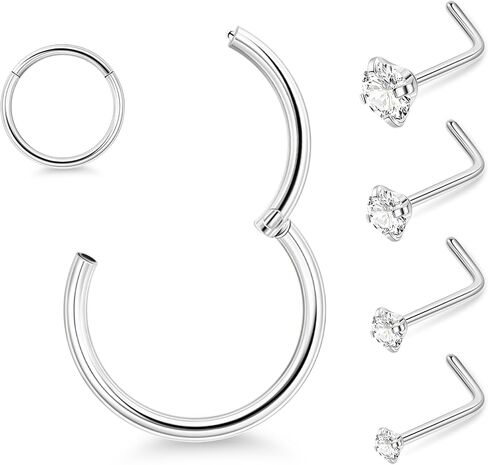 Vegolita G23 التيتانيوم Labret ترصيع 16G 18G داخليا الخيوط الشفاه مونرو ترصيع للبشرة الحساسة تشيكوسلوفاكيا الغضروف الزنمة اللولب ترصيع القرط ميدوسا ثقب المجوهرات 6/8/10/12MM in Saudi Arabia