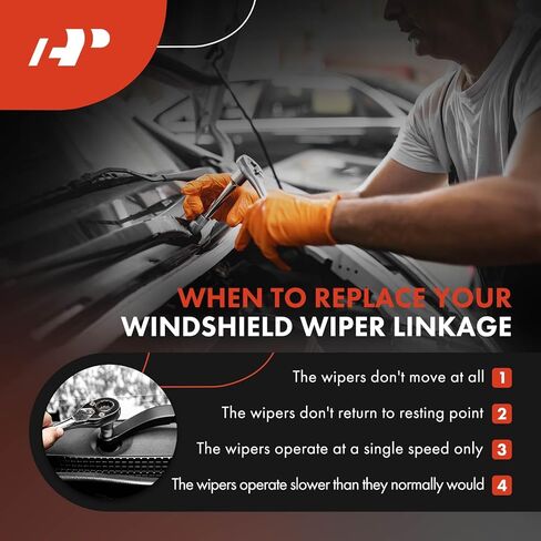 A-Premium Front Windshield Wiper Motor and Linkage Assembly Compatible with Cadillac Vehicles - SRX 2010 2011 2012 2013 2014 2015 2016, Sport Utility - Replace# 25979384 in Kuwait