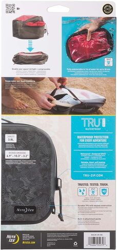 Nite Ize Runoff Waterproof Packing Cube - Waterproof Packing Cube for Travel - Dry Travel Bag with Compression - Large, Charcoal in Saudi Arabia