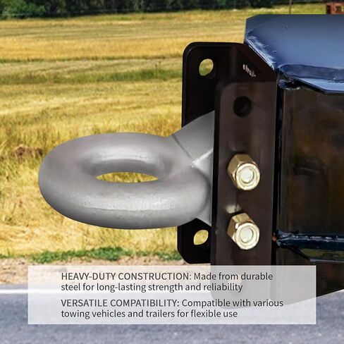 48660 Raw Steel Pintle Hitch Lunette Ring 3-Inch ID, 24,000 lbs, Channel Mount Required in Saudi Arabia