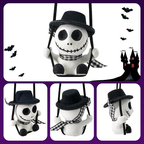 Halloween Rear View Mirror Hanging Accessories of Shaking Duck Car Hanging Ornament Cute Car Accessories for Teens Car Mirror Hanging Accessories Car Pendant Car Charm Hanging Ornament in Saudi Arabia