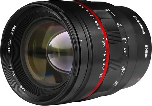 MEKE 50 مم F1.2 إطار كامل عدسة يدوية كبيرة الفتحة متوافقة مع كاميرات Sony E-Mount Cameras A7SIII A7RIV A7IV A7III A9 A7II A7RII in Saudi Arabia