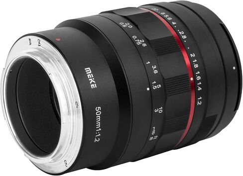 MEKE 50 مم F1.2 إطار كامل عدسة يدوية كبيرة الفتحة متوافقة مع كاميرات Sony E-Mount Cameras A7SIII A7RIV A7IV A7III A9 A7II A7RII in Saudi Arabia