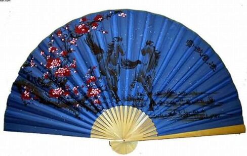 "Classic 35 " Oriental Feng Shui Wall Fan-He (السعادة) in Kuwait