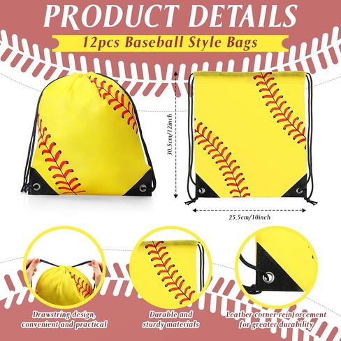 MiniInflat 12 Pcs Drawstring Bags with 12 Pcs Wrist Return Ball 10 x 12 Inch Basketball Baseball Bag Backpack Wrist Balls on a String Leather in Saudi Arabia