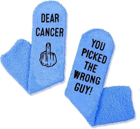 HAPPYPOP Breast Cancer Awareness Socks For Women Inspirational Chemo Socks, Breast Cancer Chemo Survivor Comfort Gifts For Cancer Patients Inspirational Gifts in Kuwait