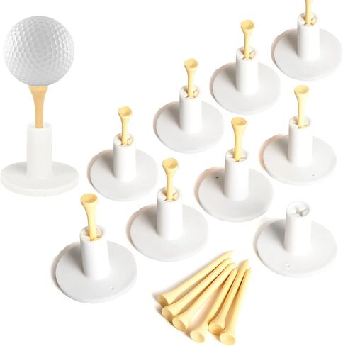 Rubber Golf Holder Set for Driving Range, Golf Rubber Tees Practice for Golf Hitting Mats Outdoor Indoor, 1.5 Inch Holder Tees, Universal with Artificial Turf Golf Mats in Saudi Arabia