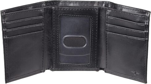 Dockers Men's RFID Extra Capacity Trifold Wallet, Black, One Size, Black, One Size, Rfid Extra Capacity Trifold Wallet in Kuwait