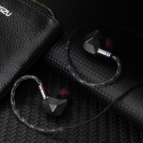 HiFiGo TANGZU x Divinus FUDU VERSE1 3 Hybrid Drivers in-Ear Monitors, Zen Series 10mm DD+ 2BA Drivers IEMs in-Ear Earphone with 3D Printed Shell (Black, 3.5mm) in Saudi Arabia
