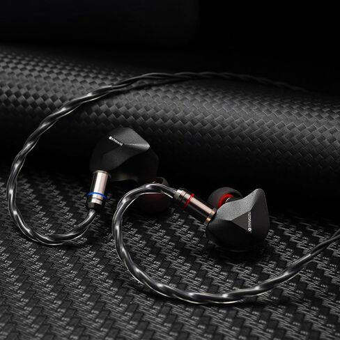HiFiGo TANGZU x Divinus FUDU VERSE1 3 Hybrid Drivers in-Ear Monitors, Zen Series 10mm DD+ 2BA Drivers IEMs in-Ear Earphone with 3D Printed Shell (Black, 3.5mm) in Saudi Arabia