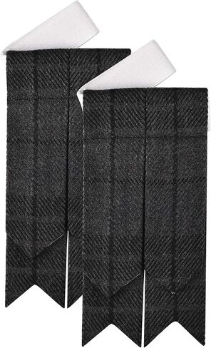 Scottish Kilt Hose Flashes for Men-Socks Flashes for Men (Plain Saffron Tartan) in Kuwait