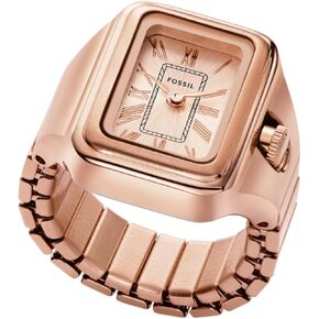 Fossil Women's Quartz Stainless Steel Two-Hand Watch Ring, Color: Gold Raquel (Model: ES5343)