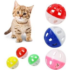 Shizhoo 12PCS Cat Ball Toy for Indoor Cats Bouncy Noise Free Colors Rainbow Sponge Foam Balls for Puppy Kitty Indoor Activity Play Training