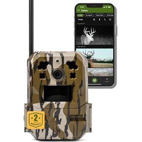 Moultrie Mobile Edge Pro Cellular Trail Camera with Rechargeable Lithium-Ion Battery - Auto Connect, Nationwide Coverage, 1080p Video HD Audio, 100ft Detection Range, Extended Runtime, Weatherproof