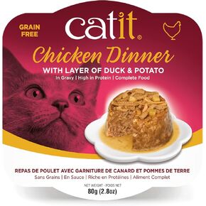 Catit Chicken Dinner with Duck & Potato – Hydrating and Healthy Wet Cat Food for Cats of All Ages