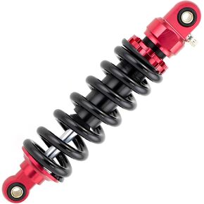 Rear Suspension Shock 280mm Rear Shock Damper Suspension Spring Compatible with Dirt Pit Bike ATV Rear Shock Absorber Spring (Black+Silver)