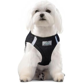 CHOKE FREE REFLECTIVE STEP IN ULTRA HARNESS - BLACK - AMERICAN RIVER (Small) by Doggie Design in Kuwait