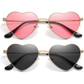 D Lolylad Polarized Heart Sunglasses for Women Cute Heart Shaped Sunglasses,Fashion Lovely Style UV400 Protection Lens
