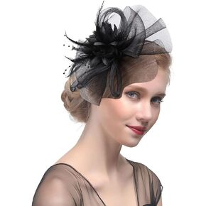 Fascinators Headband Hat Tea Party Hair Clip Church Wedding Bridal Headwear Vintage Headpiece Hairpin Flower Hat