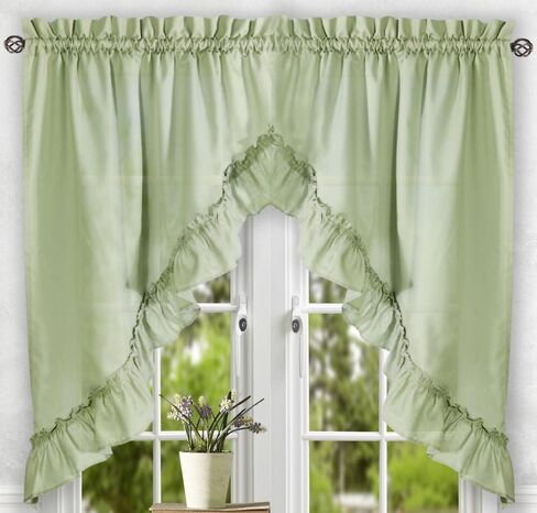 ستائر Ellis Stacey Tier Pair Curtains, 56" x 36", Almond in Kuwait