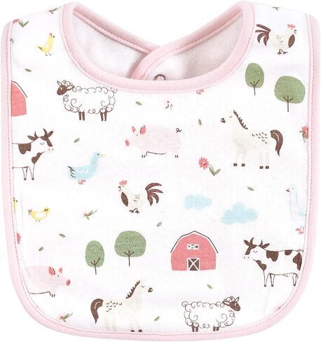 Hudson Baby Unisex Baby Cotton Bibs, Modern Rainbow, One Size in Kuwait