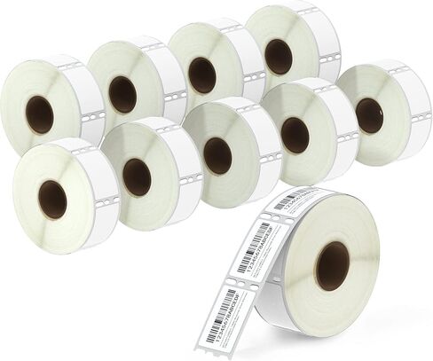 BETCKEY - Compatible DYMO 30347 (1" x 1-1/2") Book Spine Labels - Compatible with DYMO Labelwriter 450, 4XL & Zebra Desktop Printers [2 Rolls/1500 Labels] in Kuwait