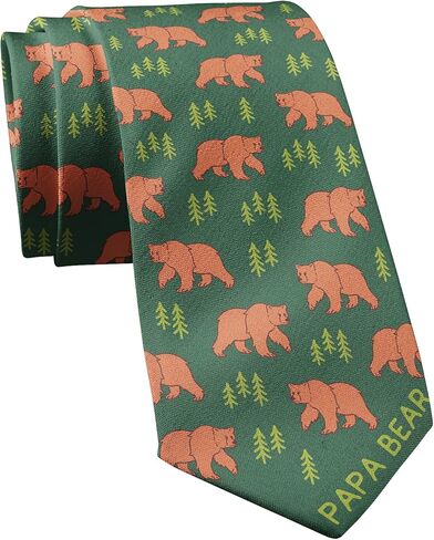 Crazy Dog T-Shirts Best Dad By Par Necktie Funny Golf Lover Father's Day Tie For Papa in Saudi Arabia