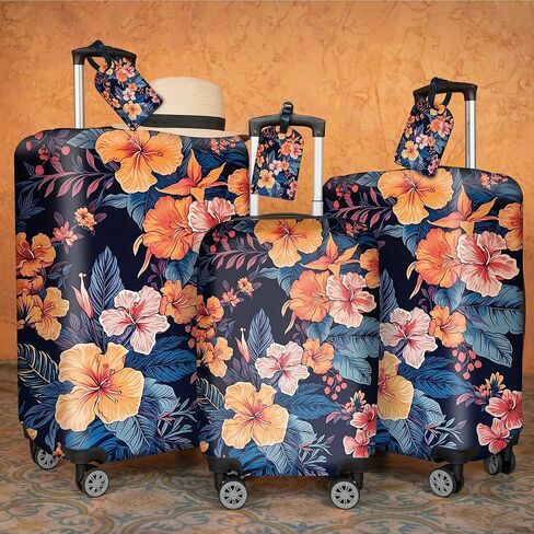 JYCUHTCL Luggage Cover for Suitcase with Luggage Tag Leopard Design 30-32 Inchs, Suitcase Cover Protect and Personalize Your Travel Companion in Kuwait